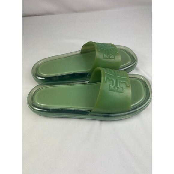 Tory Burch Bubble Jelly SLIDES Sandals See Wind Womens US 8 - Picture 2 of 5